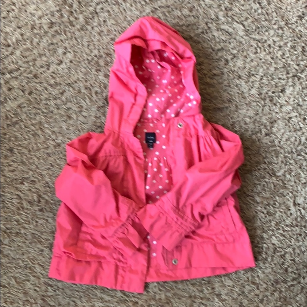 Pink and polka dot kids spring jacket